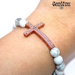 Rose Gold Cross Bracelet